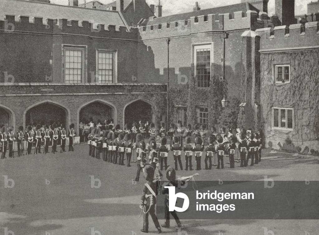The Changing of the Guard, St. James's Palace (b/w photo)