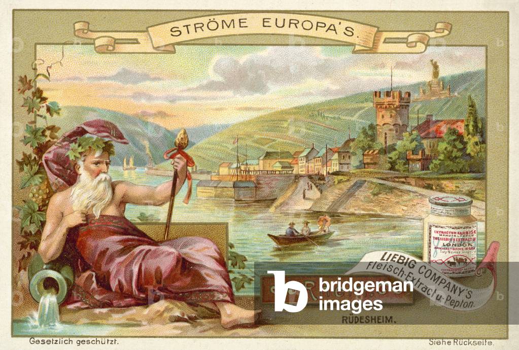 The Rhine, Rudesheim (chromolitho)