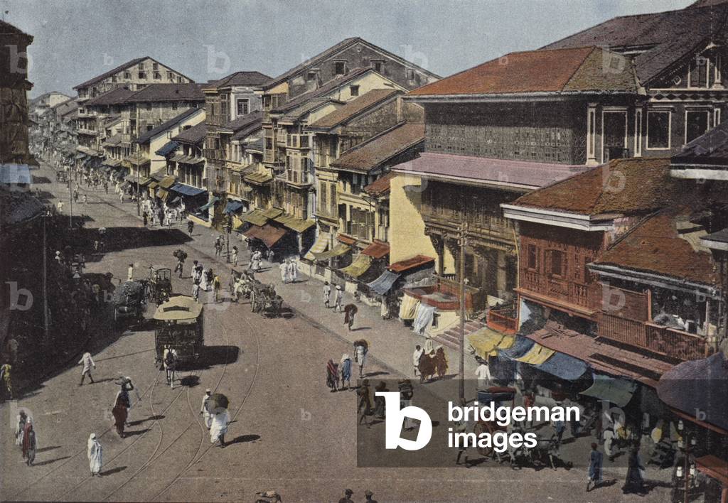 Bombay, Une Rue De La Ville Blanche (colour photo)
