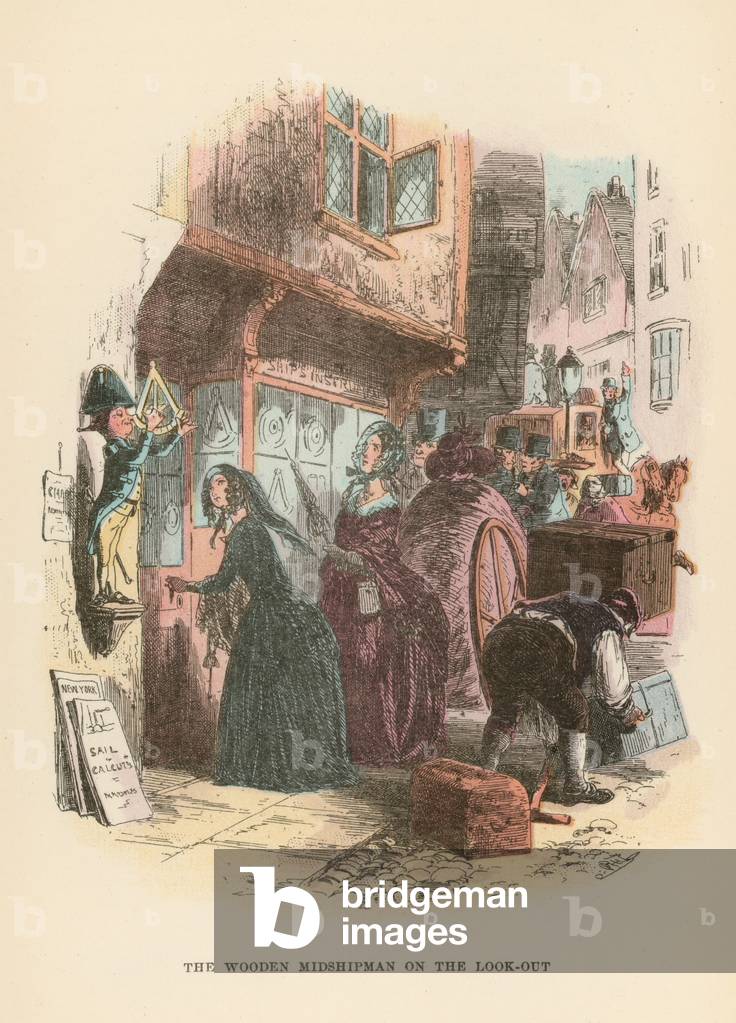 Illustration for Dombey and Son (colour litho)