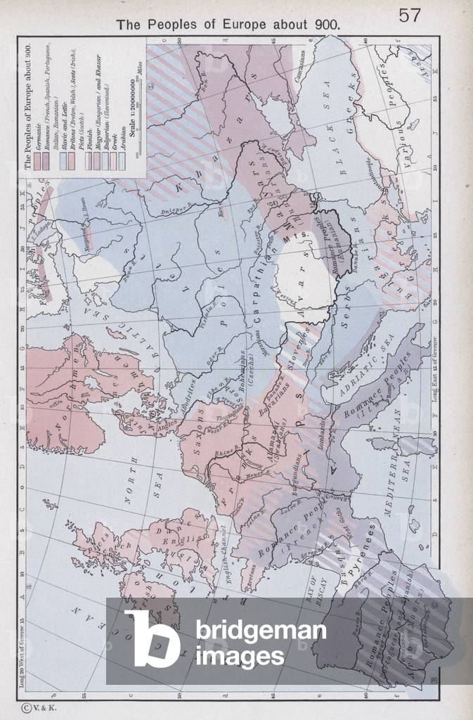 The Peoples of Europe about 900 (colour litho)
