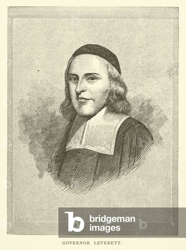 John Leverett, English Governor of the Massachusetts Bay Colony (engraving)