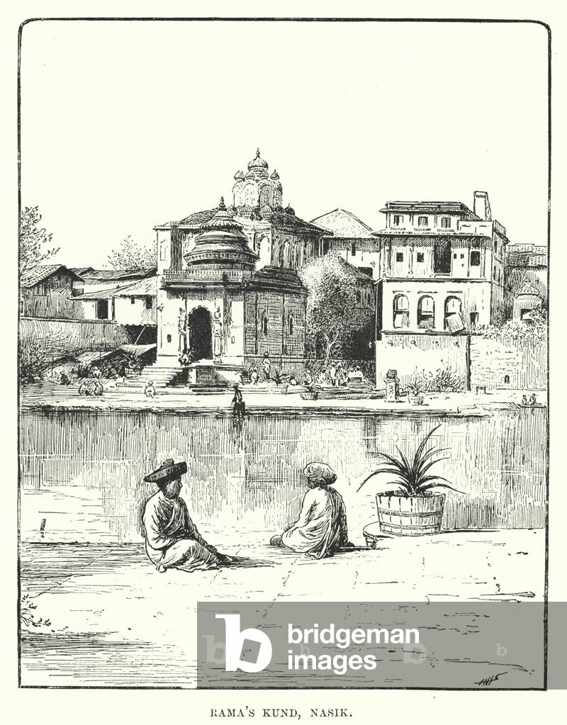 India: Rama's Kund, Nasik (engraving)