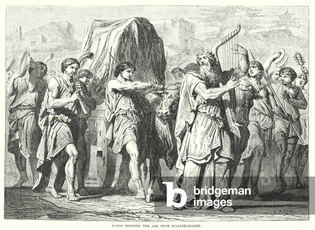 David bringing the Ark from Kirjath-Jearim (engraving)