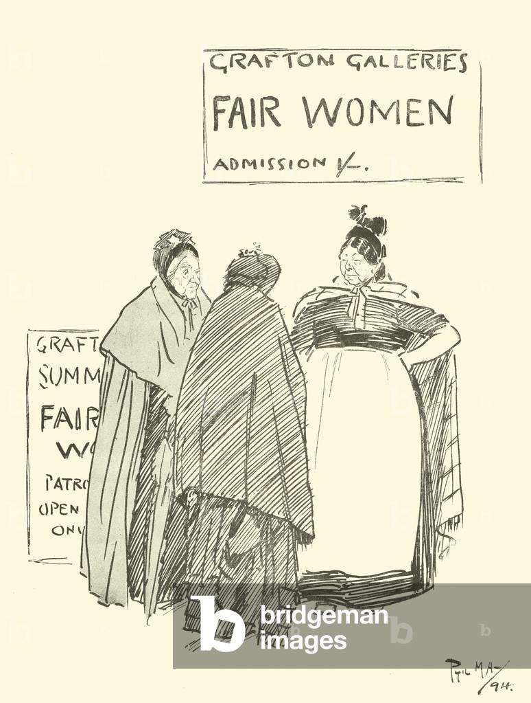 Cartoon by Phil May, from the 1890s (litho)