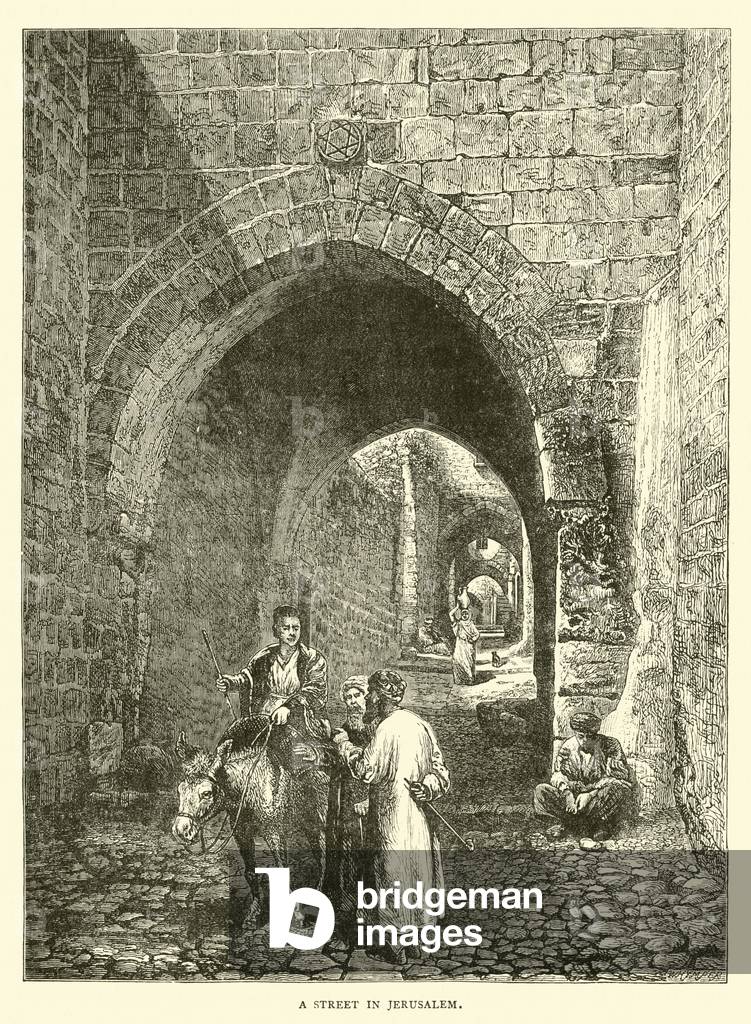 A street in Jerusalem (engraving)