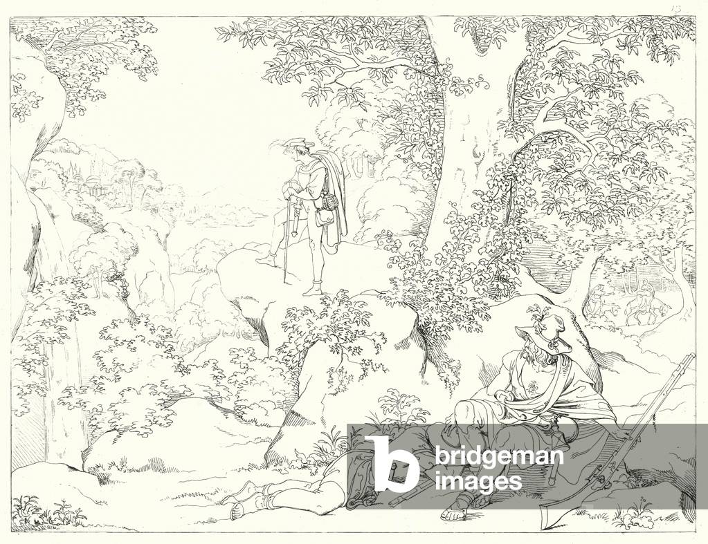 Illustration for Schiller's Lied von der Glocke, or The Song Of The Bell (engraving)