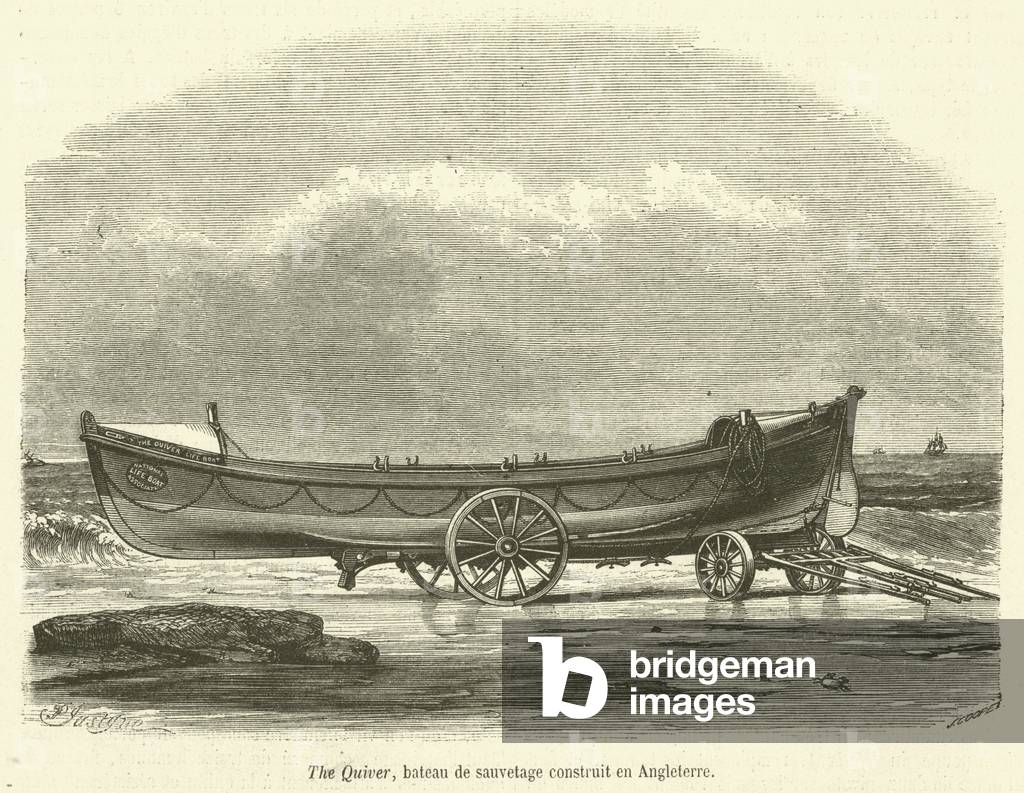 The Quiver, bateau de sauvetage construit en Angleterre (engraving)