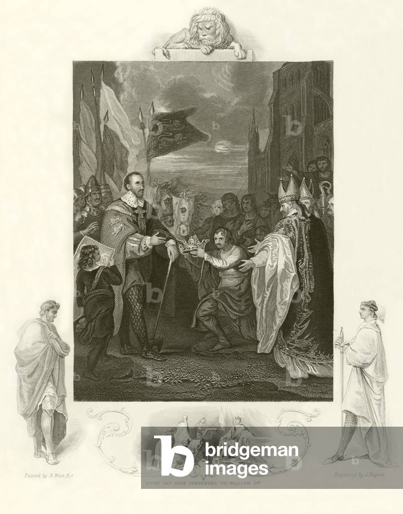 William I receiving the crown of England (engraving)