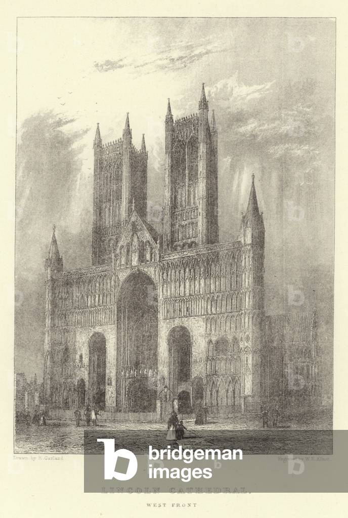 Lincoln Cathedral, west front (engraving)