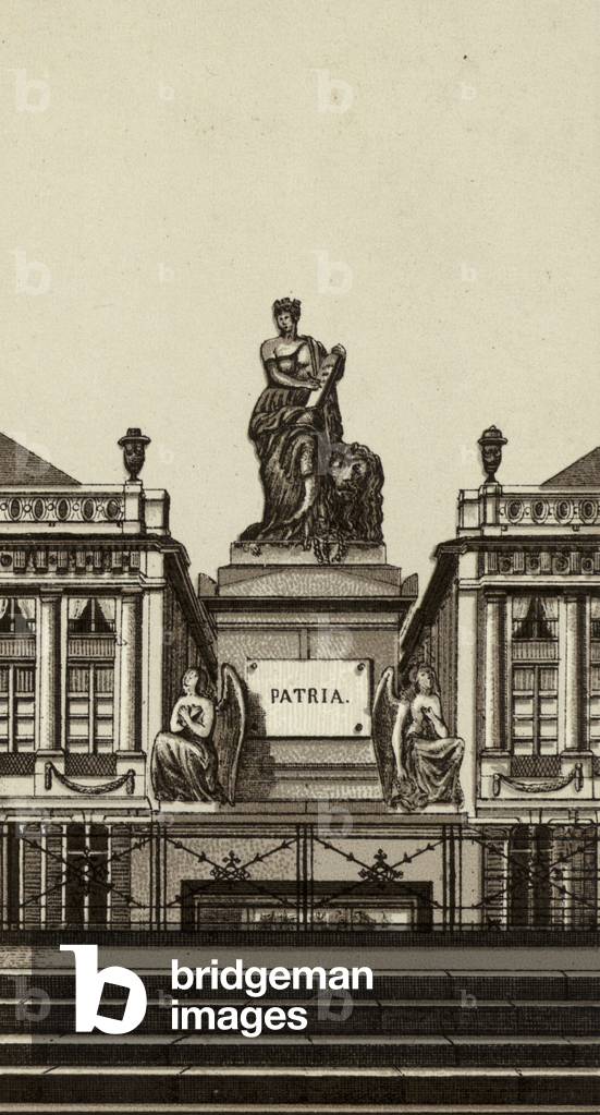 Bruxelles/Brussels: Place de Martyrs (litho)