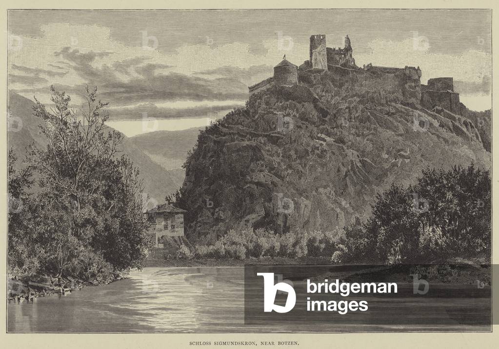 Schloss Sigmundskron, near Botzen (engraving)