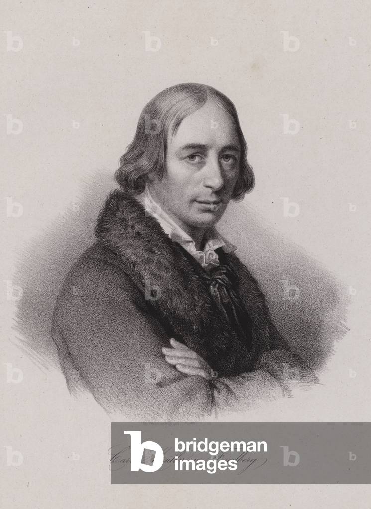Karl von Muller-Friedberg, Swiss politician (engraving)