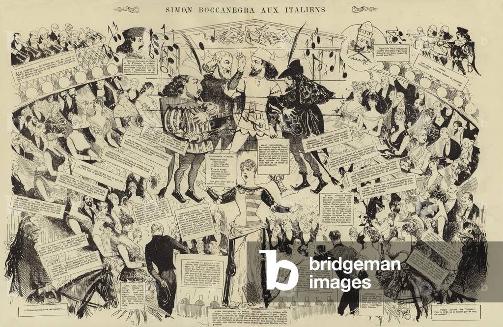 Simon Boccanegra aux Italiens (engraving) (print)