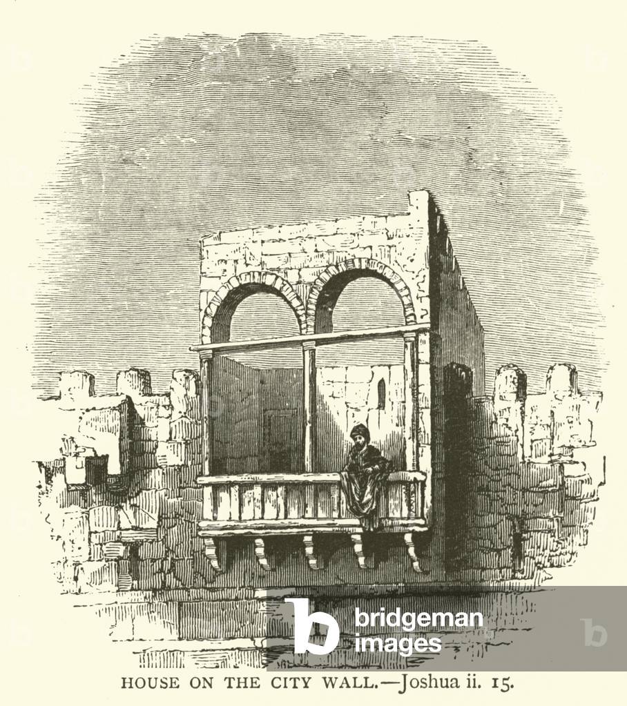 House on the city wall, Joshua, ii, 15 (engraving)