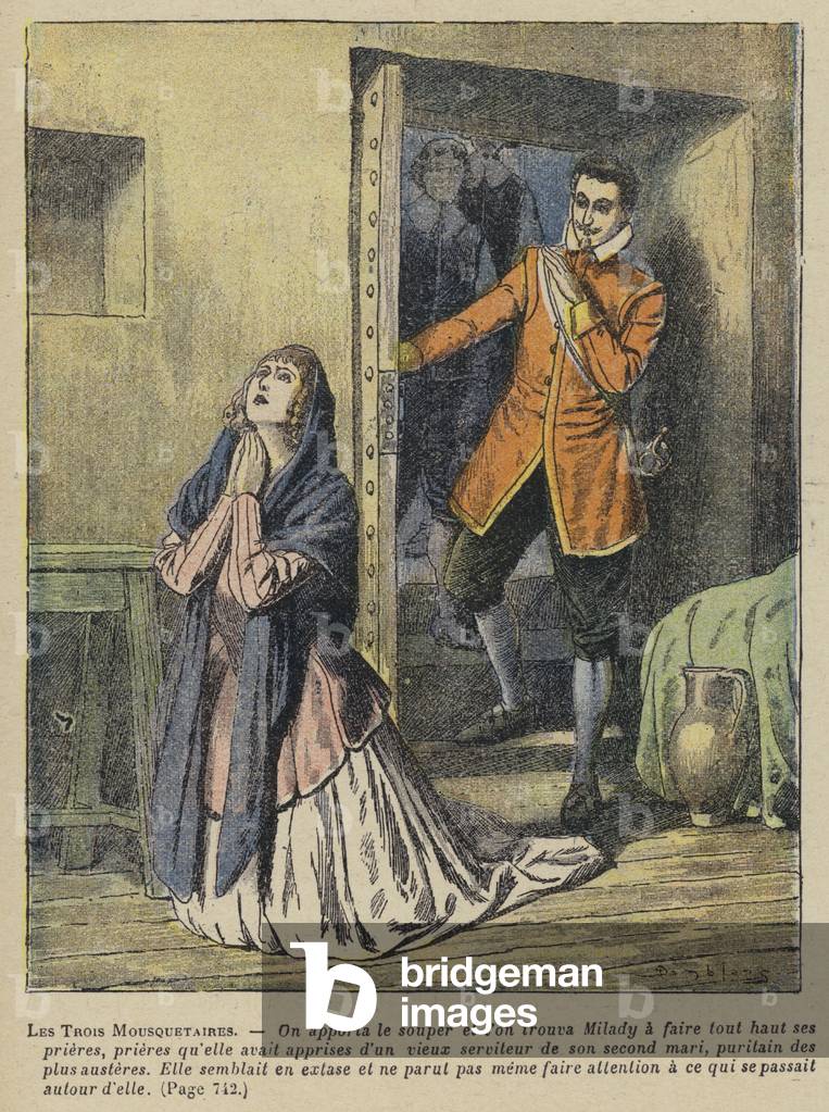 Les Trois Mousquetaires by Alexandre Dumas (colour litho)