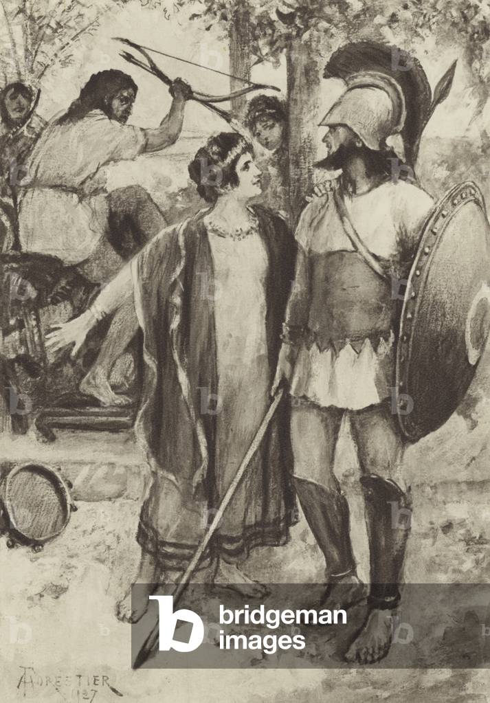 A Scene at an Etruscan Feast (litho)