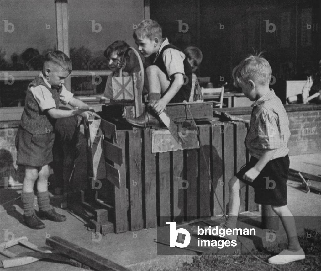 Moving and Growing, Physical Education in the Primary School, 1950s (b/w photo)