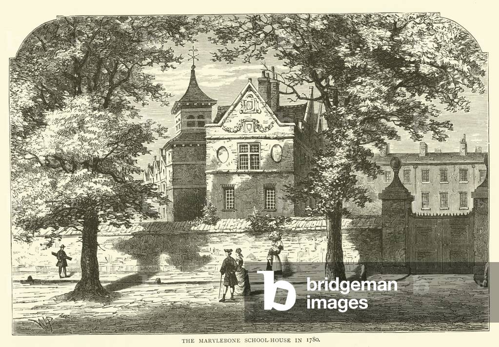 The Marylebone School-House in 1780 (engraving)