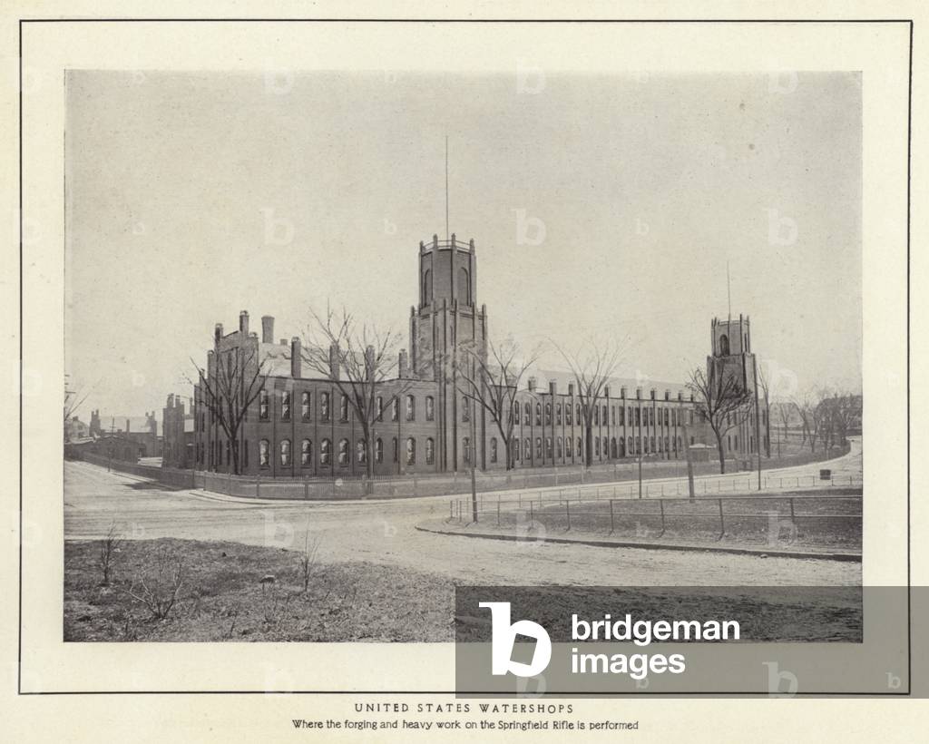 Springfield, Massachusetts: United States Watershops (b/w photo)