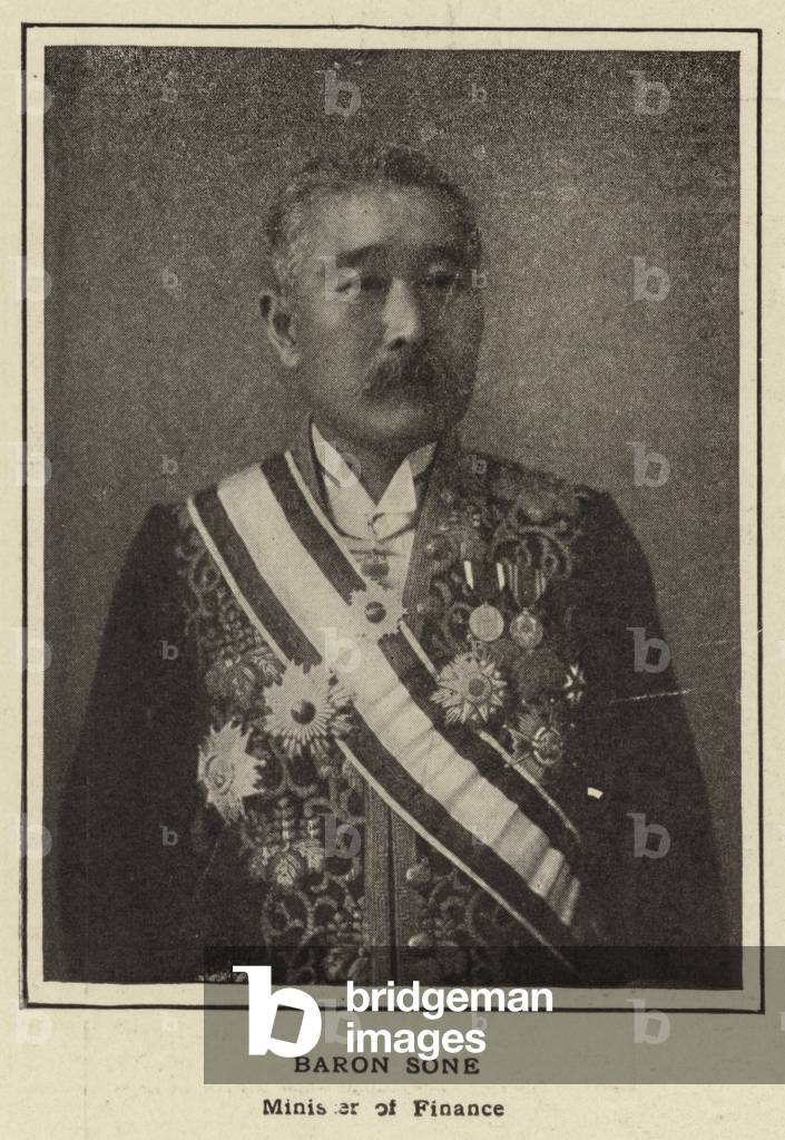 Baron Sone, Minister of Finance (b/w photo)