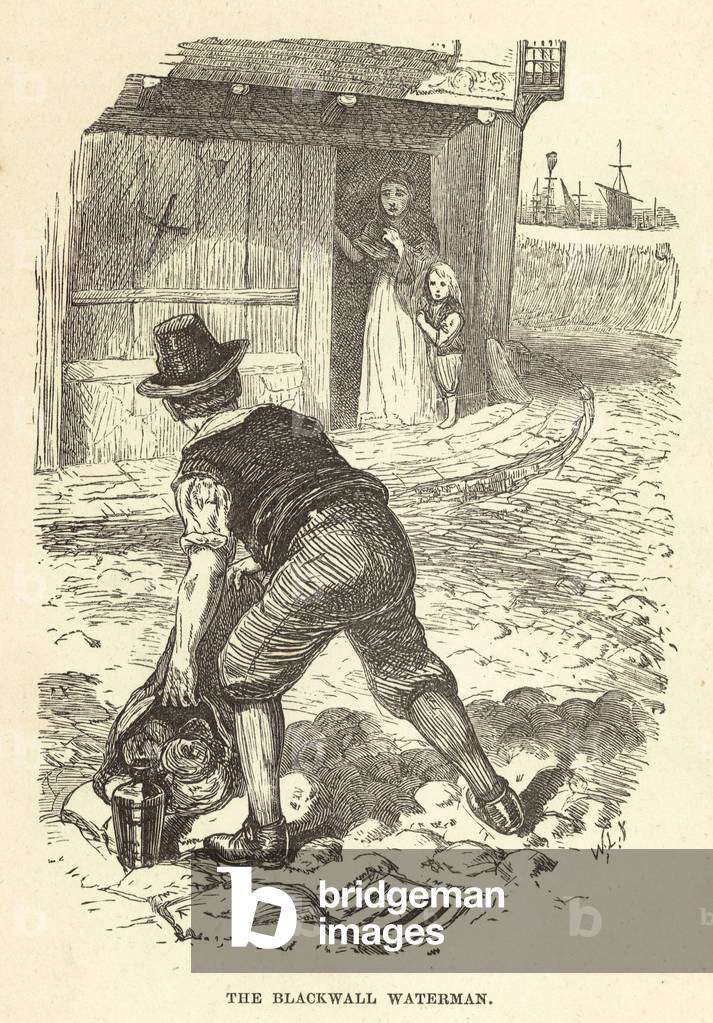 The Blackwall waterman (engraving)