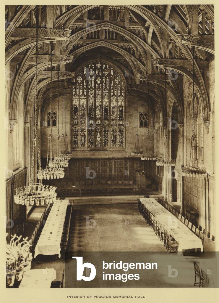 Princeton University: Interior of Proctor Memorial Hall (b/w photo)