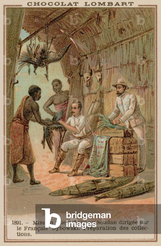 Scientific expedition to the Sudan led by French agronomist Jean Dybowski, 1891 (chromolitho)