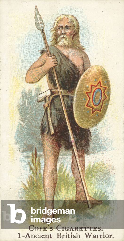 Ancient British Warrior (chromolitho)