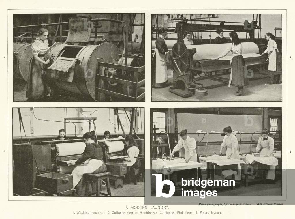 A Modern Laundry (black and white photograph)