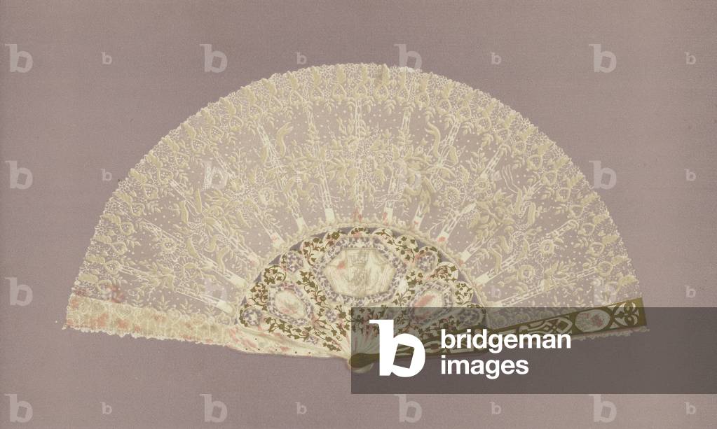 Lace fan (colour litho)