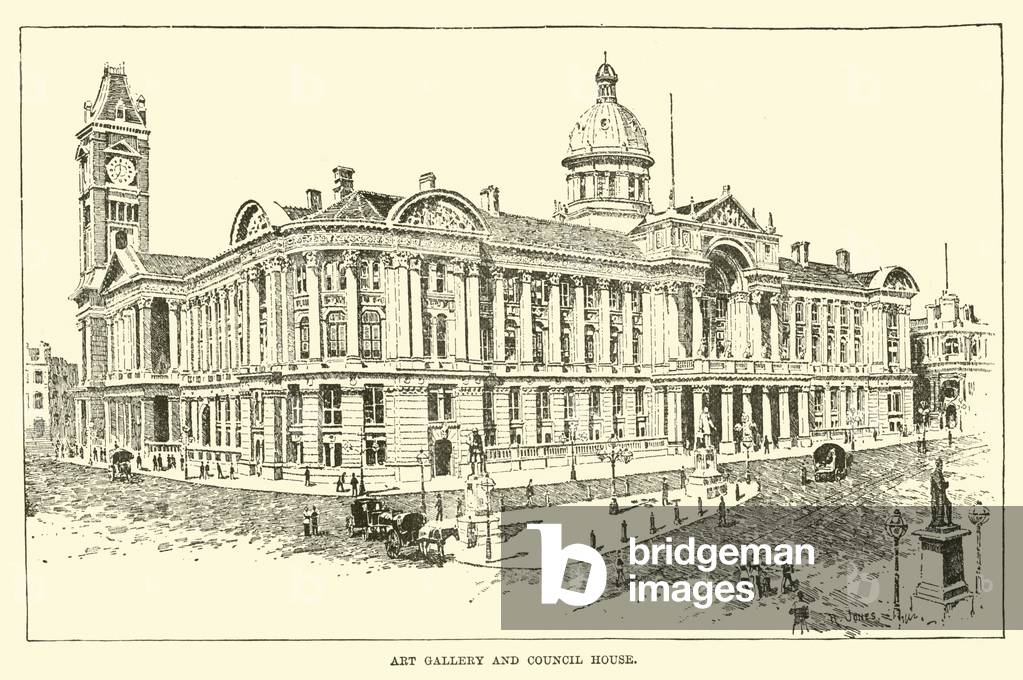Art Gallery and Council House (engraving)