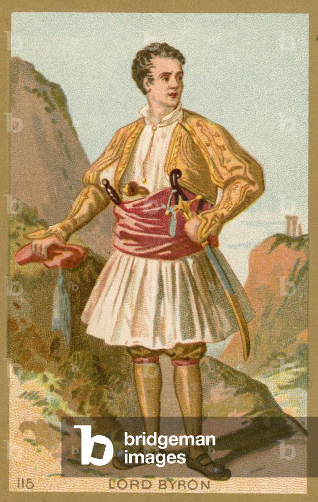 Lord Byron, English poet (chromolitho)