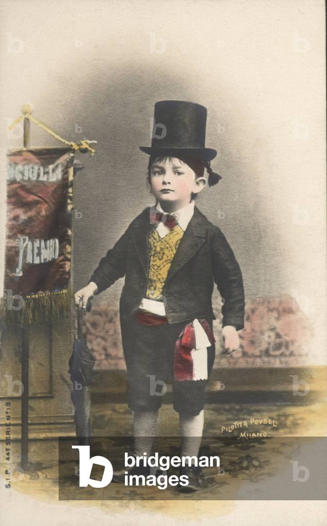 Small boy in a suit (colour photo)