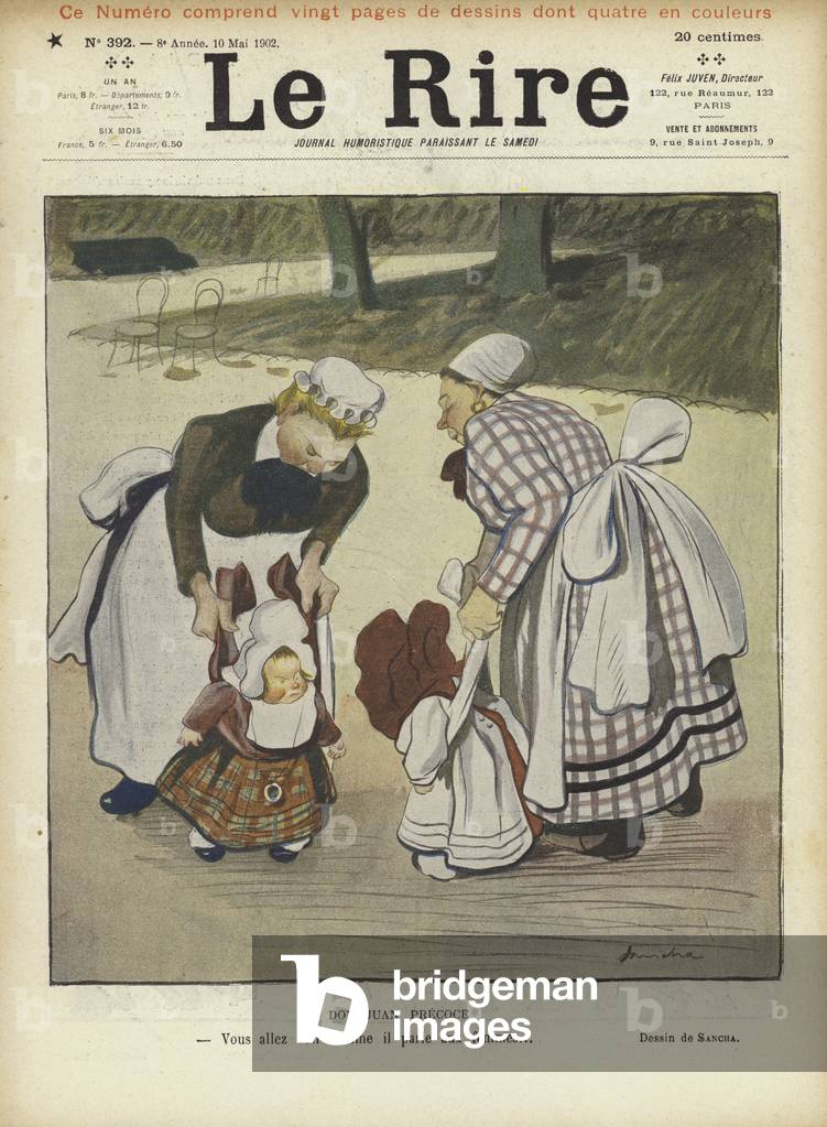 Illustration for Le Rire (colour litho)