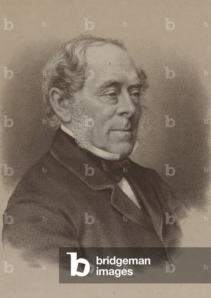 George William Frederick Villiers, 4th Earl of Clarendon, British statesman and diplomat (litho)