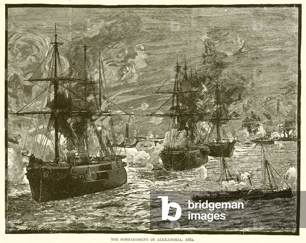 The Bombardment of Alexandria, 1882 (engraving)