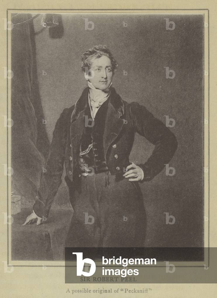 Sir Robert Peel, A possible original of Pecksniff (litho)