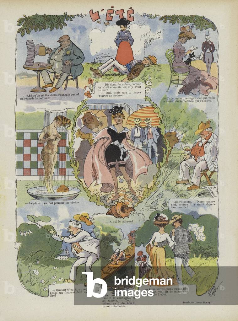 Summer. Illustration for Le Rire (colour litho)