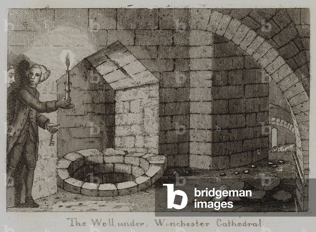 The Well, under Winchester Cathedral (engraving)