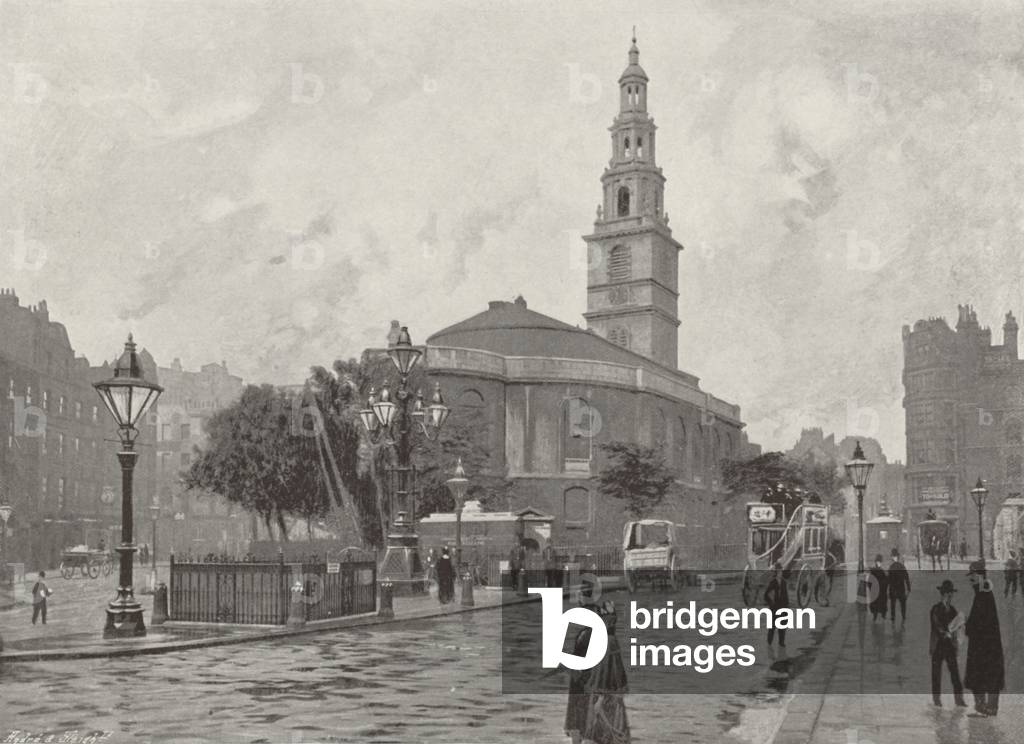 St. Clement Danes' (b/w photo)