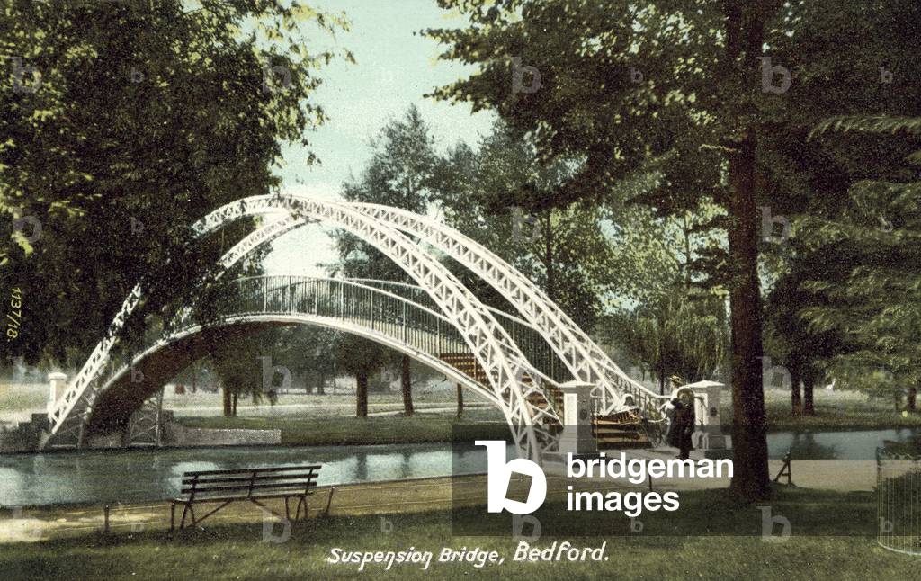 Suspension Bridge, Bedford (colour photo)