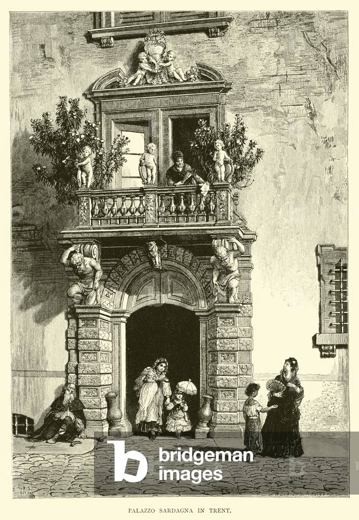 Palazzo Sardagna in Trent (engraving)
