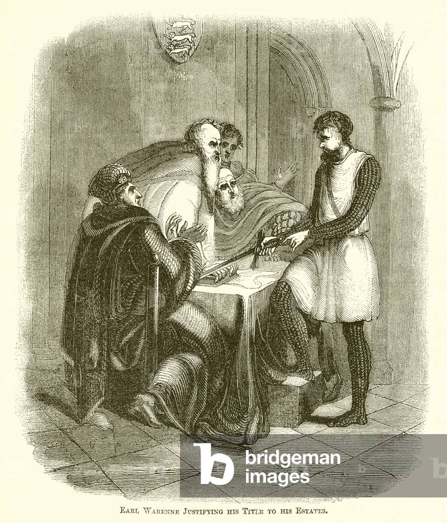 Earl Warenne justifying his Title to his Estates (engraving)