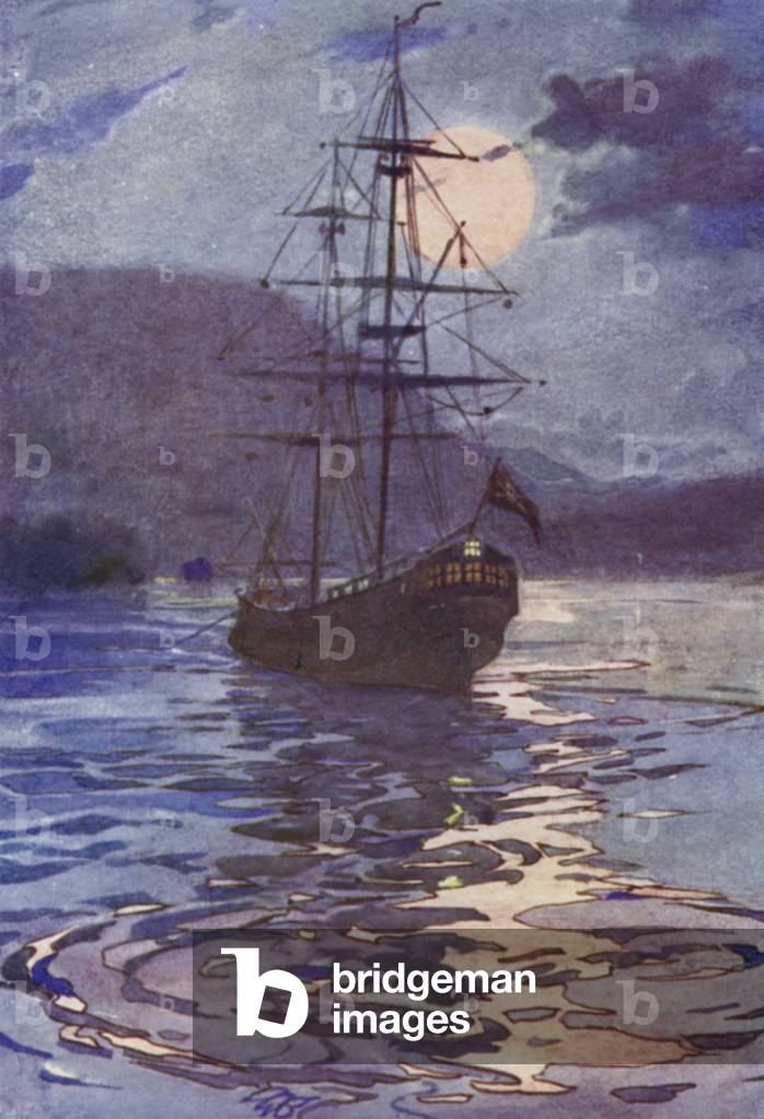 The Pirate Ship (colour litho)