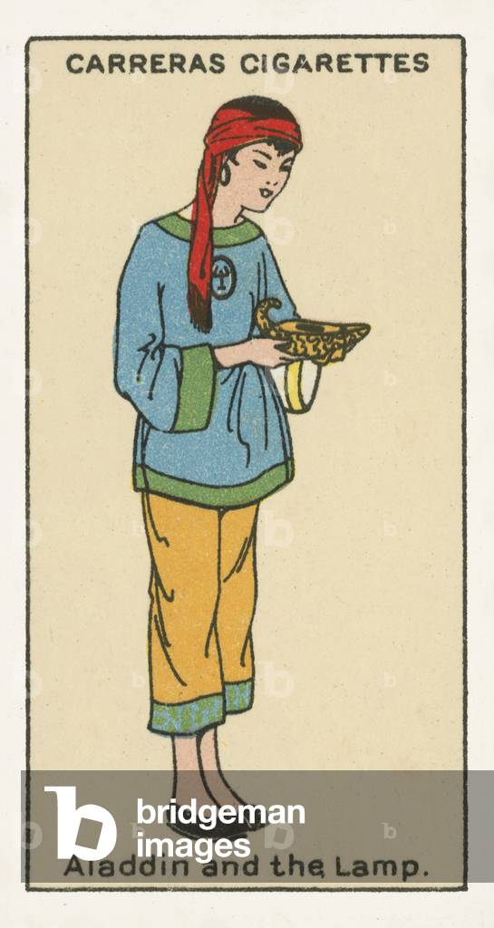Aladdin and the Lamp, Arabian Nights (colour litho)