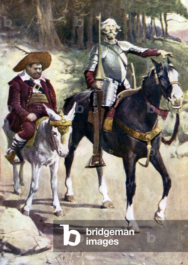 Illustration for Don Quixote (colour litho)
