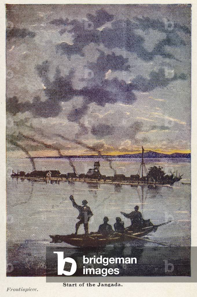 Illustration for Eight Hundred Leagues on the Amazon (colour litho)