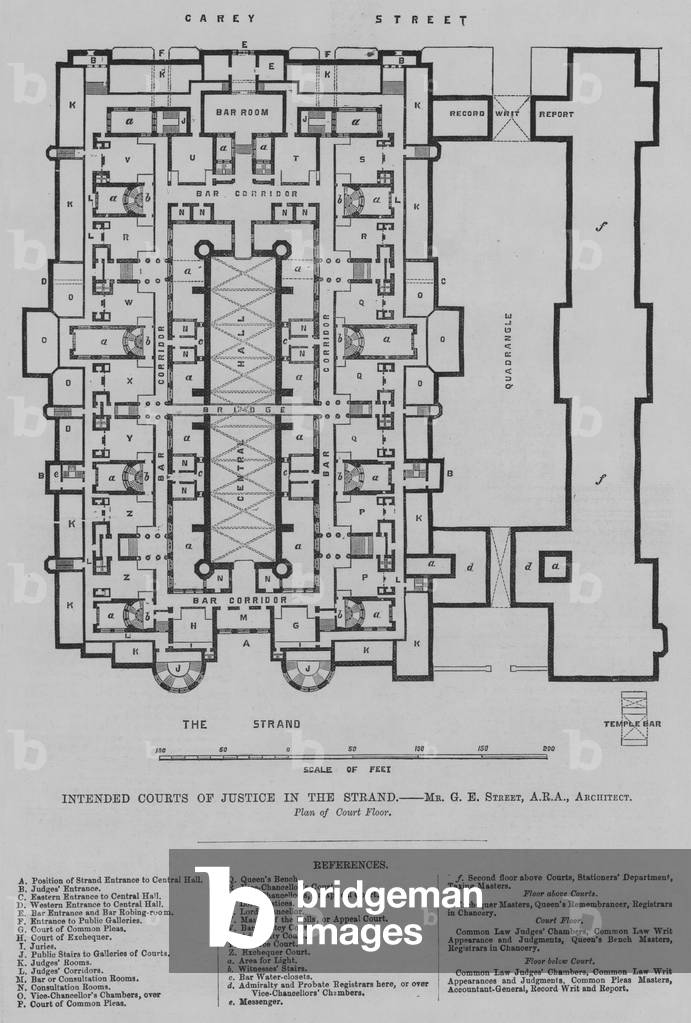Intended Courts of Justice in the Strand (engraving)