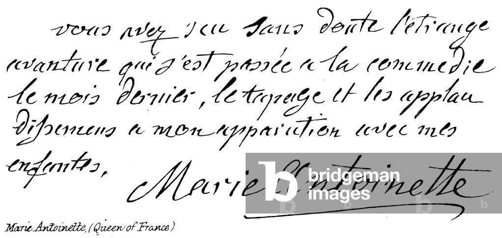 Marie Antoinette, (Queen of France) (engraving)